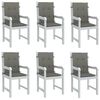 vidaXL Niedriglehner-Auflagen 6 Stk. Dunkelgrau 100x50x4 cm Stoff