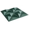 vidaXL Wandpaneele 24 pcs Origami Gr&uuml;n 50 x 50 cm XPS Schaum