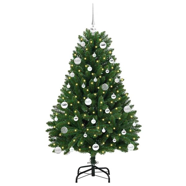 vidaXL Künstlicher Weihnachtsbaum Grün 150 cm PVC und Metall