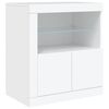 vidaXL Sideboard mit LED-Leuchten Wei&szlig; 181,5x37x67 cm
