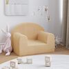 vidaXL Kindersofa Creme Weich Pl&uuml;sch