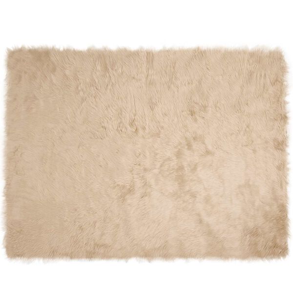 vidaXL Kunstschaffell Teppich Tafalla Beige 240 x 340 cm Polyester