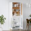vidaXL Highboard Wei&szlig; 69,5x34x180 cm Holzwerkstoff