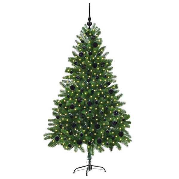 vidaXL Weihnachtsbaum mit 300 LEDs mit St&auml;nder Gr&uuml;n 180 cm PE