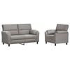 vidaXL Sofa-Set 2 pcs Hellgrau Samt