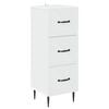 vidaXL Schubladenschrank Wei&szlig; 33 x 34,5 x 89,5 cm Holzwerkstoff