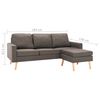 vidaXL 3-Sitzer-Sofa mit Hocker Taupe Stoff