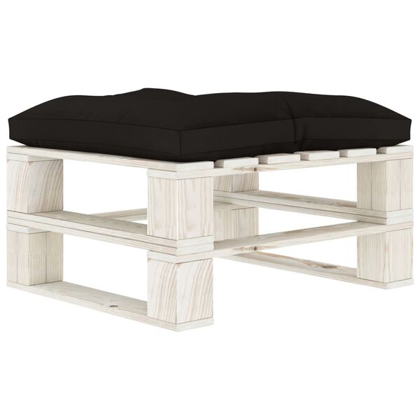 vidaXL 5-tlg. Garten-Lounge-Set Paletten mit Kissen in Schwarz Holz