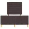 vidaXL Bettgestell mit Kopfteil Dunkelbraun 120 x 190 cm Stoff