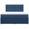 vidaXL Boxspringbett mit Matratze Blau 180x200 cm Stoff