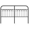 vidaXL Ersatz-Kopfteil Metall Schwarz 160 cm