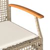 vidaXL 4-tlg. Garten-Lounge-Set mit Kissen Beige Poly Rattan