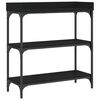 vidaXL Konsolentisch mit Ablagen Schwarz 75x30x80 cm