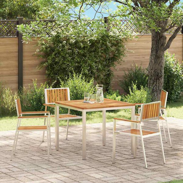 vidaXL Gartenstuhl 4 pcs Braun 56 x 54,5 x 87 cm Massivholz Akazie