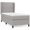 vidaXL Boxspringbett mit Matratze Hellgrau 100x200 cm Stoff