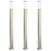 vidaXL Pollerleuchten 3 Stk. 110 cm Edelstahl IP44