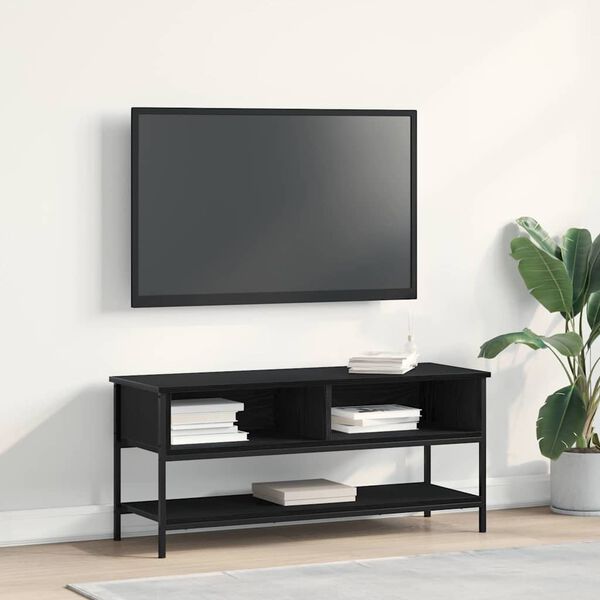 vidaXL TV-Schrankset Schwarz Eichen-Optik 100 x 35 x 45 cm