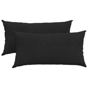 vidaXL Sofakissen 2 pcs Schwarz 80 x 40 cm Stoff