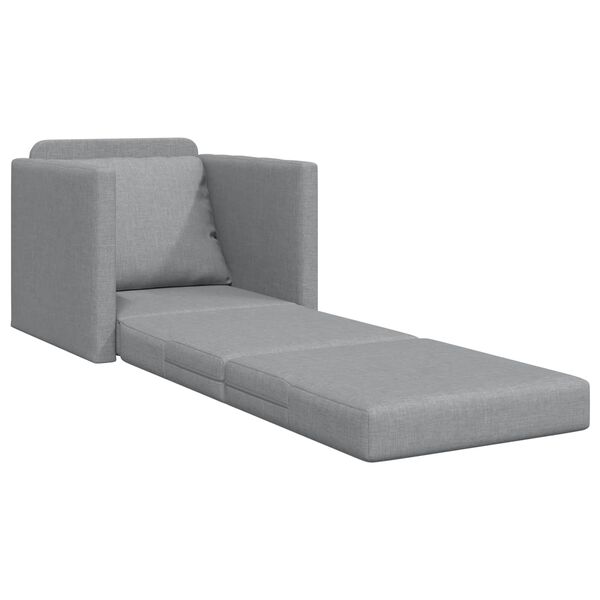 vidaXL Schlafsofa 60cm Hellgrau Stoff