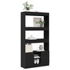 vidaXL Highboard Schwarz 92x33x180 cm Holzwerkstoff