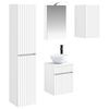 vidaXL Badezimmerschrank-Set 5 pcs Wei&szlig; 40 x 10,5 x 60,5 cm