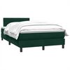 vidaXL Boxspringbett mit Matratze Dunkelgr&uuml;n 120x210 cm Samt