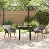 vidaXL Garten Essgruppe mit Kissen 3 pcs Grau Poly-Rattan