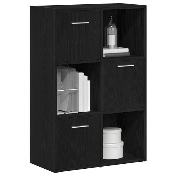 vidaXL B&uuml;cherregal/Raumteiler Schwarze Eiche 60,5x30x90cm Holzwerkstoff