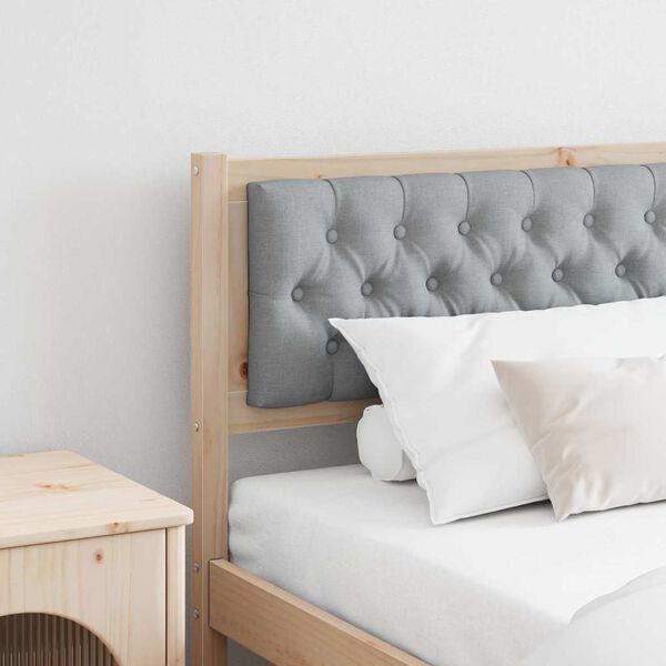 vidaXL Kopfteil Sonstiges Braun und hellgrau 200 cm Massivholz Kiefer