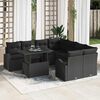 vidaXL Gartensofa-set mit Speicher 9 pcs Schwarz Poly-Rattan