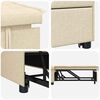 vidaXL Pull-Out Schlafsofa Creme 194 x 50 x 82 cm Sperrholz