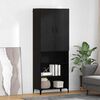 vidaXL Highboard Schwarz Eichen-Optik 69,5 x 34 x 180 cm Holzwerkstoff