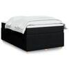 vidaXL Boxspringbett mit Matratze Schwarz 120x200 cm Stoff