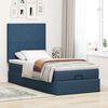 vidaXL Ottoman-Bett mit Matratze Blau 80x200 cm Stoff