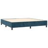 vidaXL Boxspringbett mit Matratze & LED Dunkelblau 200x200 cm Samt