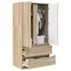vidaXL Badezimmerschrank Sonoma-Eiche 79,5 x 49 x 156 cm Holzwerkstoff