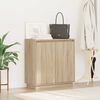 vidaXL LED-Sideboard Sonoma-Eiche 71 x 34,5 x 75 cm Holzwerkstoff