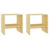 vidaXL Nachttische 2 Stk. 40x30,5x40 cm Massivholz Tanne