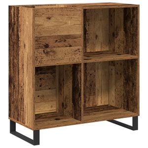 vidaXL Schallplattenschrank mit Regal Artisan-Eiche 84,5 x 38 x 89 cm