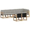 vidaXL Outdoor-Sofagarnitur 8 stk. Wei&szlig; und Hellgrau