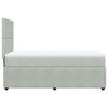 vidaXL Boxspringbett mit Matratze Hellgrau 90x190 cm Samt