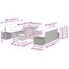 vidaXL Gartensofa-set mit Kissen 9 pcs Schwarz Poly-Rattan