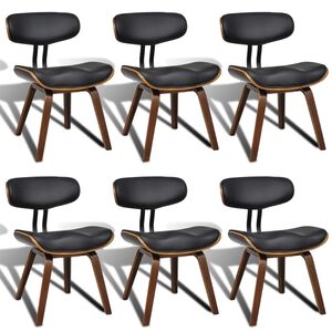 vidaXL Esszimmerst&uuml;hle 6 Stk. Bugholz und Kunstleder