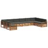vidaXL Sofagarnituren 7 pcs Natur und Anthrazit Massivholz Akazie
