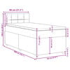 vidaXL Boxspringbett mit Matratze Dunkelbraun 80x200 cm Stoff