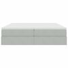vidaXL Aufbewahrungsbett mit Matratze Hellgrau 200 x 200 cm Samt