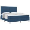 vidaXL Boxspringbett mit Matratze mit Kopfteil Blau 180 x 200 cm Stoff