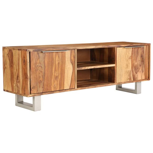 vidaXL TV-Schrank Massivholz Akazie Honigbraun 118x30x40 cm