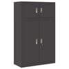 vidaXL Aufbewahrungsschrank 2 stk. Schwarz 90 x 40 x 145 cm Stahl