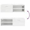 vidaXL Holzschrank Hochglanz Wei&szlig; 100,5 x 39 x 30 cm Holzwerkstoff